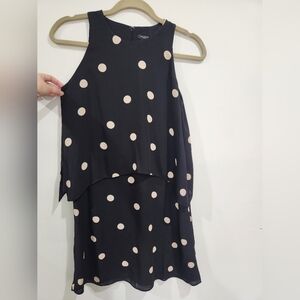 NWT Ann Taylor Black and Cream Polka Dot Dress